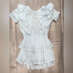 LoveShackFancy Natasha mini dress blue xs